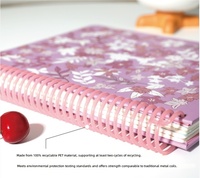 Carnet à spirale A4/A5, couverture rigide, motif floral, couverture plus épaisse, feuilles mobiles, haute qualité, logo personnalisable, cadeau
