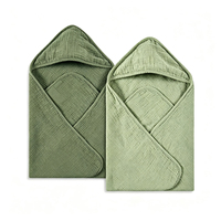 Serviette de Bain Ultra Absorbante en Coton Bio Pur à 6 Couches, Carrée avec Capuche, pour Bébé, Type Peignoir, Vente en Gros