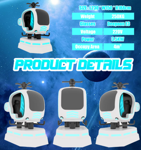 Simulateur de vol en réalité virtuelle à 360 degrés, simulateur de vol en hélicoptère VR 9D, 2 sièges, simulateur de vol VR - Product Image 3