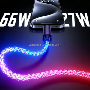 Cable USB Tipo-C de Carga Rápida de 66W con Diseño RGB Luminoso, Núcleo de Cobre Puro, Compatible con Múltiples Dispositivos - Product Image 2