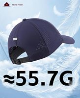 Casquette de baseball unisexe en nylon à 6 panneaux perforée, réglable, séchage rapide, protection UV, pour l'entraînement, la course et le golf