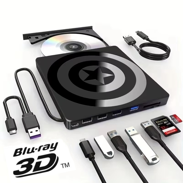 Portable Blu Ray Burner USB 3.0 DVD Players External Blu Ray Writer Dvd Drive Usb Blu Ray Player