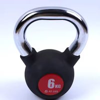 Kettlebell en acier recouvert de caoutchouc antidérapant, poids standard personnalisable, durable, pour la mise en forme physique, l'entraînement de force et le développement musculaire