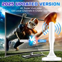 Antenne numérique intérieure HD pour Smart TV HIDB, base magnétique puissante, installation facile, réception longue portée, chaînes locales, hauteur 6.334