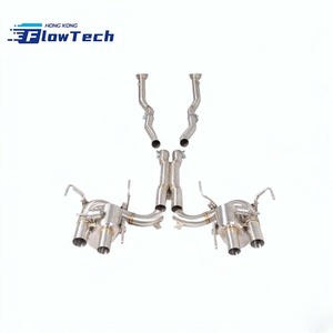 Système d'échappement complet à soupapes avec tube en X pour Ferrari F12 Berlinetta 6.3L V12 en acier inoxydable T304, embouts quadruples, 2012-2017 - Product Image 1