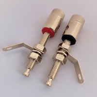 Plaqué or M5 Vis Haut-Parleur Amplificateur Binding Post Banana Jacks Connecteurs