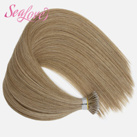 Extensiones de Cabello Humano Virgen Europeo con Anillas Nano y Microperlas, Invisibles y Sin Costuras para Fijación en Frío