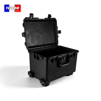 Boîte à outils rigide de protection pour extérieur, étanche, en plastique, avec roulettes