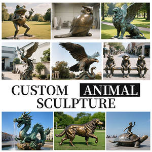 Escultura de Animales de Bronce Metálico Gigante de Alta Calidad para Decoración de Jardín, Estatua de Elefante, Oso, León, <span class=keywords><strong>Tigre</strong></span>, Camello - Product Image 3