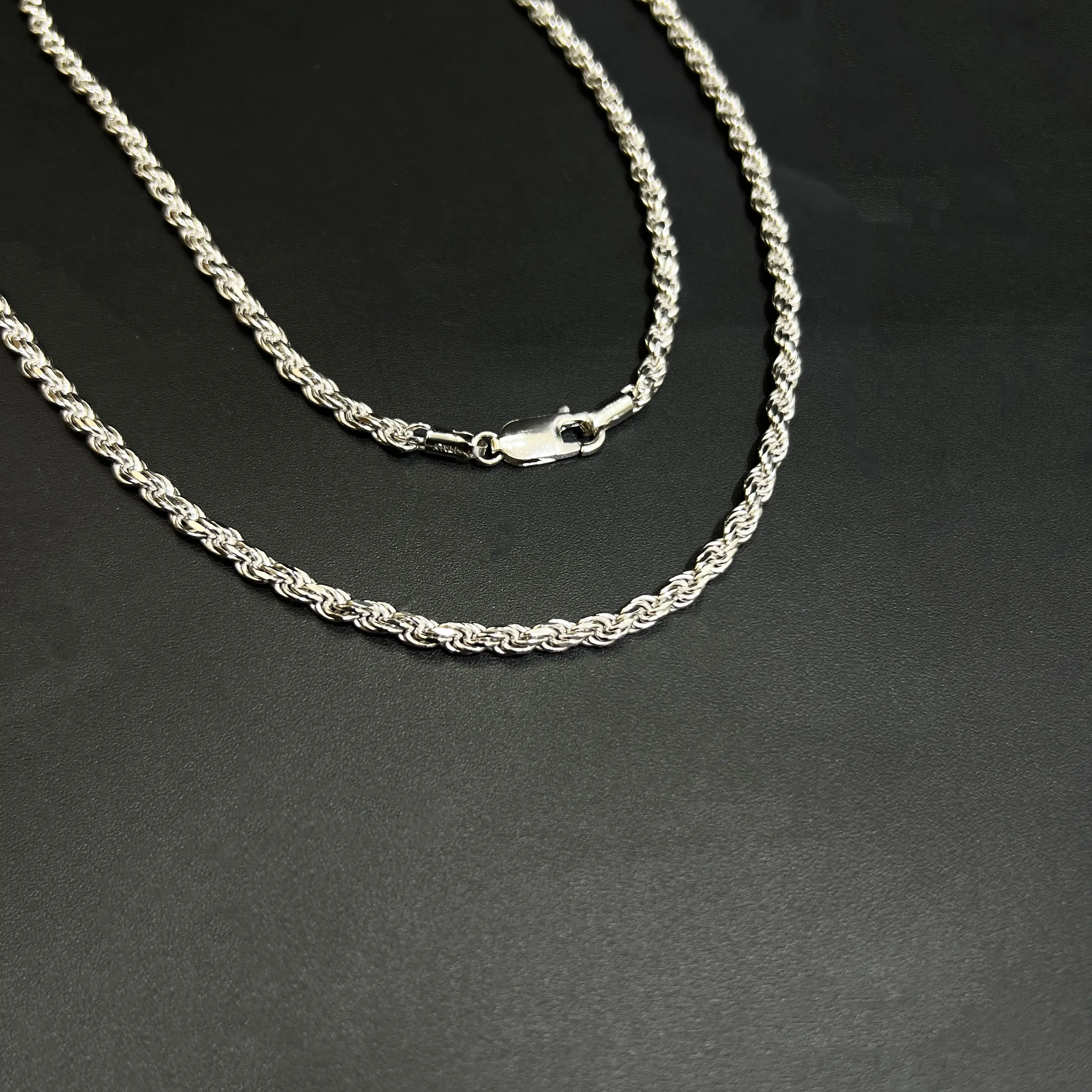 925 кубинская цепочка из стерлингового серебра 925 итальянское ювелирное ожерелье с цепочкой на веревке ювелирные изделия для мужчин и женщин