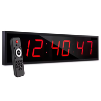 Jam Dinding LED Digital Pola Still Life Desain Industri dengan LOGO Kustom Ukuran Lebih Besar dan Kalender