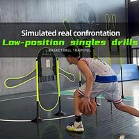 Mannequin de défenseur de basket-ball pliable et réglable en hauteur, équipement d'entraînement de basket-ball avec filet d'obstacles personnalisé