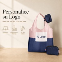Sac de courses réutilisable en nylon Ripstop, sac fourre-tout pliable, capacité de 22,7 kg, sacs d'épicerie avec pochette pour supermarché et voyage