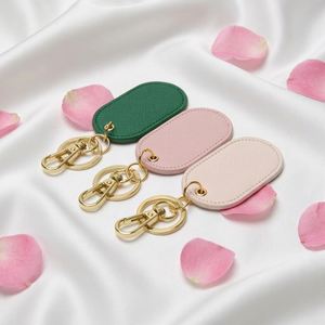 PU Leather Keychain with Metal <b>Rings</b> Portable Oval <b>Keyring</b> Blank <b>Keyring</b> Clip for DIY Craft - Product Image 4