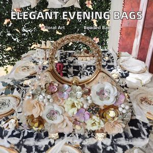 Nuevo bolso de mano dorado con perlas para mujer, lujoso y elegante, ideal para cenas, fiestas y bodas. - Product Image 2