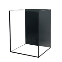 Mini aquarium en verre pour poissons Betta, aquarium de bureau ultra-transparent avec plaque arrière noire, adapté aux petits bureaux, aux tables à manger et aux tables basses