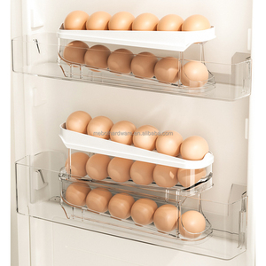 Gadget intelligenti rotolamento scatola per le uova porta scorrevole per frigorifero porta laterale compatibile 2 3 4 strati opzionale - Product Image 6