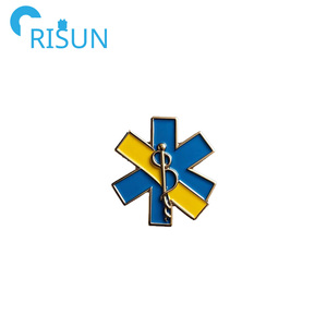 Épinglette de revers en émail en gros, étoile de la vie, <span class=keywords><strong>ambulance</strong></span>, infirmière, logo personnalisé, infirmière, médical, épingles en émail doux et dur colorées, broche - Product Image 4
