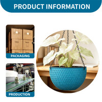 Pot suspendu double de luxe traditionnel à arrosage automatique avec trous de drainage 2,56 L en PP durable pour intérieur/extérieur