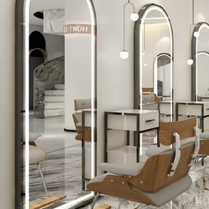 Estación de Planchado con Espejo Todo en Uno de Lujo Moderno Zxm, Espejo de Pie de Metal Montado en la Pared para Peluquería, Salón de Belleza, con Luz Interna para Hoteles - Product Image 4