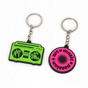 Porte-clés en caoutchouc personnalisé avec des personnages de dessins animés, fabrication directe d'usine, porte-clés en PVC - Product Image 2