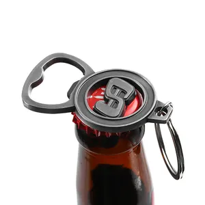 Groothandel Sleutelhanger Flesopener Antiek Zilver 3d Logo Briefopener Bierbar Metalen Sleutelhanger Met Flesopener