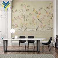 Papier peint mural personnalisé avec des fleurs, des oiseaux, des palmiers, impression florale, papier peint mural 3D tropical pour la chambre