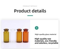 Flacon compte-gouttes en verre ambré de 6 ml pour stockage de peptides, estampillé à chaud, à ouverture facile
