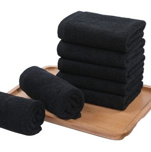 <span class=keywords><strong>Asciugamani</strong></span> Neri in Cotone Antidecolorazione per Salone <span class=keywords><strong>Hotel</strong></span> e Mani - Product Image 6