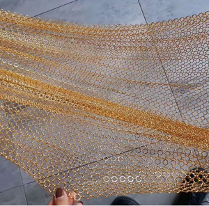 Cortina de Malla de Acero Inoxidable - Biombo Decorativo de Metal y Pantalla Arquitectónica para Vestíbulo de Hotel de Lujo - Product Image 5