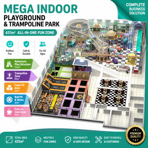 Mur de jeu interactif pour aire de jeux intérieure avec toboggan pour centre de jeux pour enfants, pour une séance prolongée - Product Image 1