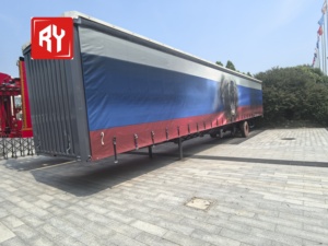 Semi-<span class=keywords><strong>remorque</strong></span> à rideaux latéraux de 60 tonnes d'<span class=keywords><strong>occasion</strong></span> - <span class=keywords><strong>Remorque</strong></span> à rideaux latéraux en PVC RUIYUAN pour un transport de marchandises efficace - Product Image 3