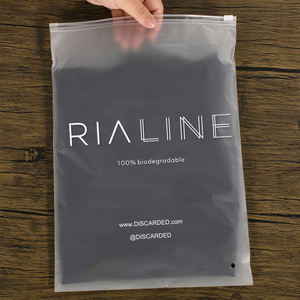 Échantillon Gratuit, <span class=keywords><strong>40</strong></span> Tailles, Sacs Zippés Givrés pour T-Shirts et Sous-Vêtements, Sacs Plastique Biodégradables Personnalisés Mat, Fermeture Zip Pour Vêtements - Product Image 2