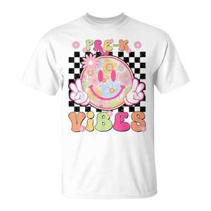 Camiseta Pre K Vibes del primer día de clases para profesoras - Product Image 1