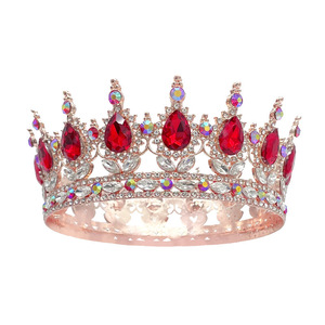 Couronne ronde baroque dorée <span class=keywords><strong>pour</strong></span> gâteau, diadème en strass, <span class=keywords><strong>pour</strong></span> fêtes de Noël, inclut des fournitures de décoration et des accessoires <span class=keywords><strong>pour</strong></span> bouquets - Product Image 3