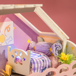 ตัวต่อ 3 มิติ IIECREATE รุ่น YU-2703 บ้านสัตว์เลี้ยงแสนโดดเดี่ยว ชุดบ้านตุ๊กตาไม้จิ๋ว DIY สำหรับเด็กผู้หญิง - Product Image 3