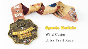 Medallas Deportivas Personalizadas de Metal 3D Antiguas y Modernas para Triatlón, Maratón y Carreras, Venta al por Mayor del Fabricante, 5K 10K, Wild Catter Ultra - Product Image 6