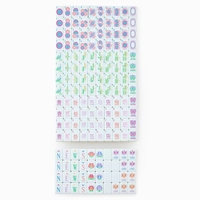 1-1/4" 4-Layer Engraved American Mahjong, 160-Tile Lemon Chiffon Azure Aviary Mat