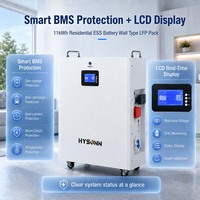 Batterie murale Hysonn 230Ah 48V 11kWh ESS résidentielle, pack LFP pour projets solaires à consommation autonome et commandes de distributeurs