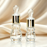 Flacon pulvérisateur de luxe en verre coloré de 12 ml et 6 ml, en forme de gourde, réutilisable, avec pompe et col doré, sérigraphié, pour huiles essentielles - Vente en gros