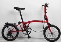 Vélo pliable mini tri-pliant MINT 16 pouces 9 vitesses BOB A6 Mintparts, cadre en alliage d'aluminium, léger, capacité de charge 90 kg, frein C