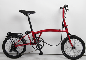Sepeda Lipat <span class=keywords><strong>Mini</strong></span> Tri-Fold MINT 16" 9-Speed BOB A6 Mintparts Rangka Aluminium Alloy Ringan Kapasitas Beban 90kg Rem C - Product Image 6