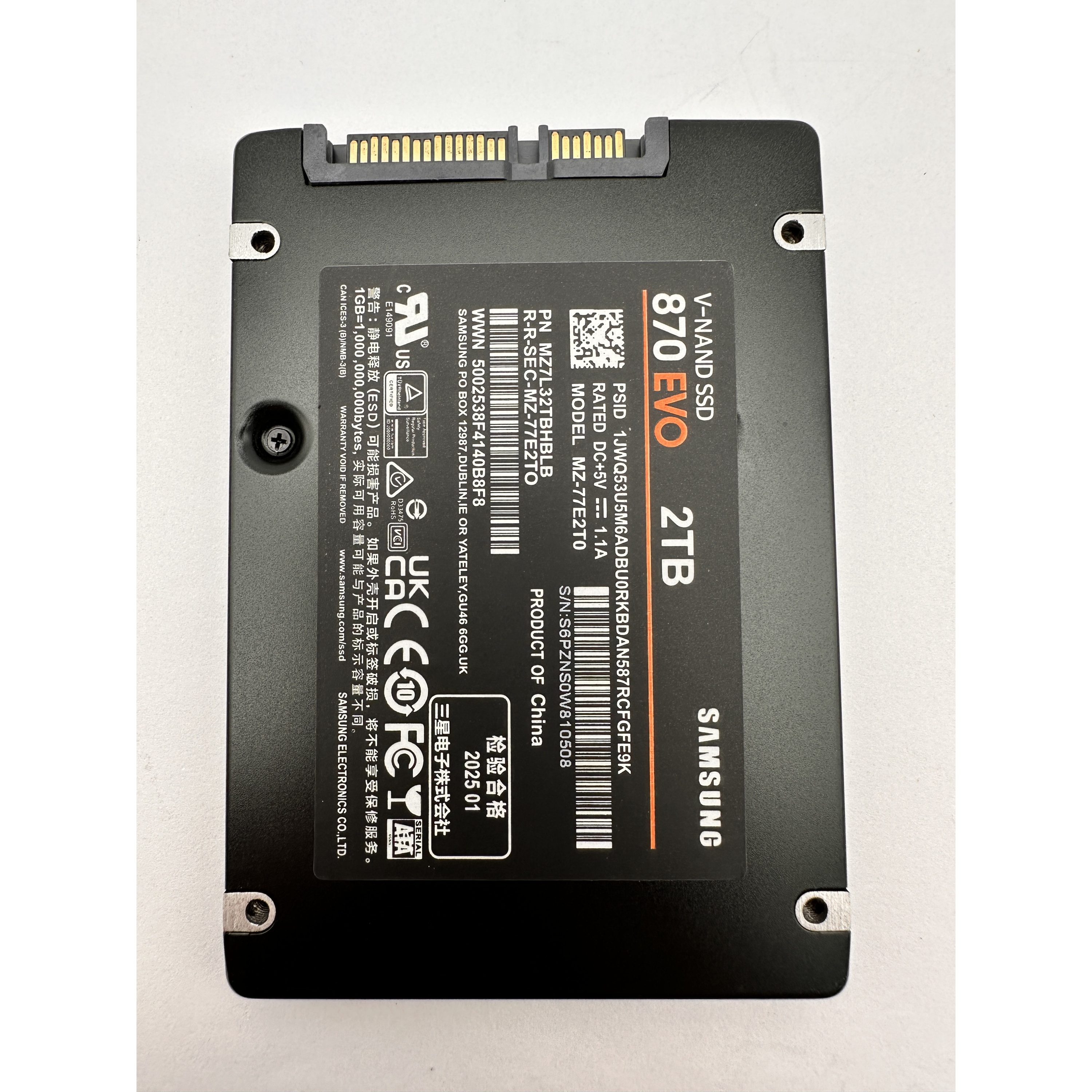 Internal Ssd 870 Evo 2tb New Samsung 870EVO 500GB/1TB/2TB/4TB 