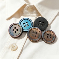 Bouton à quatre trous en résine et papillon noir, nouveau bouton pour vêtements chinois, accessoires vestimentaires