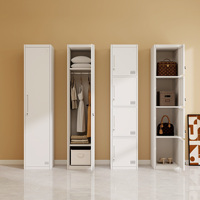 Armario Metálico Industrial de Acero 1850x380x450mm Moderno Ecológico Duradero Independiente para Villa con 2-5 Puertas y Barra Interior para Colgar