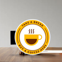 Panneau publicitaire intérieur et extérieur étanche LOGO 3D LOGO Light Decorative Food LED Light Sign for Restaurant Coffee Shop