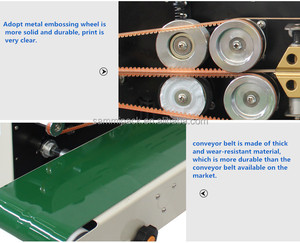 Machine de scellage continue verticale à bande automatique <span class=keywords><strong>m</strong></span>, appareil pour scellage de sacs en plastique et aluminium - Product Image 6