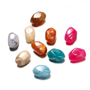 Acrylic Irregular <b>Beads</b> For Jewelry Making 10mm Multicolor Loose <b>Beads</b> With Hole Decorative Pendant Chain Accessory - Product Image 3