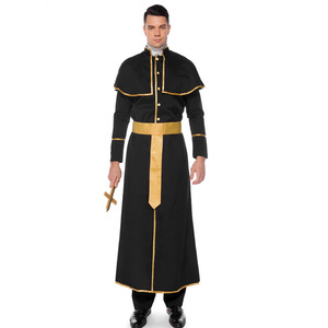 Costume <span class=keywords><strong>da</strong></span> pastore sacerdote adulto Costume <span class=keywords><strong>da</strong></span> uomo donna Nun Role Play costumi <span class=keywords><strong>Sexy</strong></span> uniforme Fancy Halloween Party Dress - Product Image 1