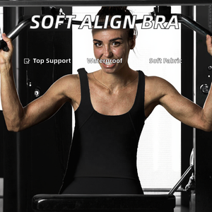 S2054 Top Deportivo Largo de Yoga y Fitness, Talla Grande, Ultra Suave, con Logo Frontal, Efecto Push-Up y Soporte Antichoque - Product Image 2